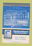 Matchbook Cover - Florida National Bank Coral Gables FL Wm Hilliard 40 Strike