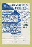 Matchbook Cover - Florida Fuel Oil 1959 Miami FL 40 Strike