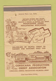 Matchbook Cover Corsicana Production Credit Ennis Waxahachie Kerens TX 40 Strike