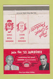 Matchbook Cover - Memmen Jamboree Anniversary Shave Cream 1953 WEAR 40 Strike