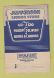 Matchbook Cover - Jefferson Liquor Store Buffalo NY 40 Strike