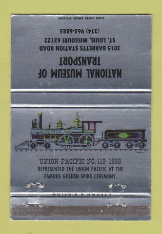 Matchbook Cover - National Museum of Transport railroad St Louis MO 40 Strike