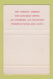 Matchbook Cover - Le Trianon Restaurant San Francisco CA French WEAR 40 Strike
