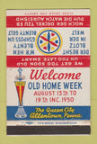 Matchbook Cover - Old Home Week Allentown PA German 40 Strike