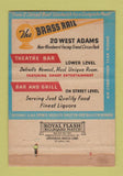 Matchbook Cover - Brass Rail Bar Detroit MI WEAR 40 Strike