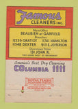 Matchbook Cover - Famous Cleaners  Detroit? MI 40 Strike