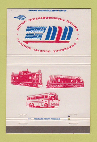 Matchbook Cover - United Transportation Union Insurance 40 Strike