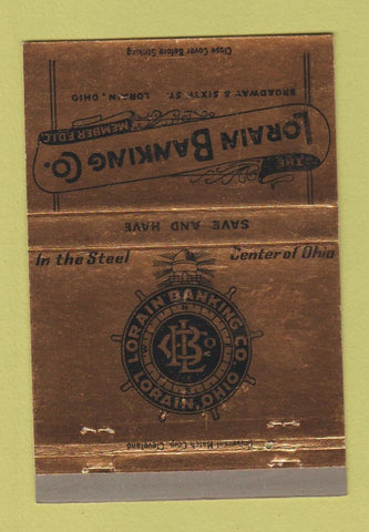 Matchbook Cover - Lorain Banking Company Lorain OH 40 Strike