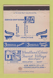 Matchbook Cover Woodland Echos Tourist Village Council Bluffs IA WEAR 40 Strike