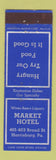 Matchbook Cover - Market Hotel Harrisburg PA Romanian