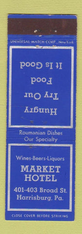 Matchbook Cover - Market Hotel Harrisburg PA Romanian