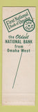 Matchbook Cover - First National Bank Omaha NE SAMPLE