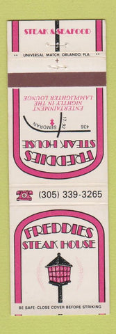 Matchbook Cover - Freddies Steak House FL