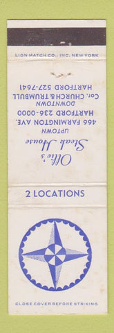 Matchbook Cover - Ollie's Steak House Hartford CT WEAR