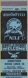 Matchbook Cover - Matchbook Cover Moose Lodge Johnstown PA WEAR