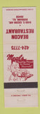 Matchbook Cover - Beacon Restaurant Burbank IL