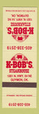 Matchbook Cover - K-Bob's Steak House Guymon OK