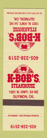 Matchbook Cover - K-Bob's Steak House Guymon OK