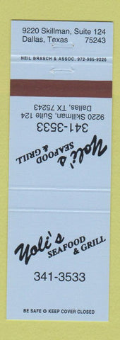 Matchbook Cover - Yoli's Seafood Grill Dallas TX