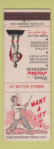 Matchbook Cover - Jockey Underwear Earlington's Lawrence MA WEAR