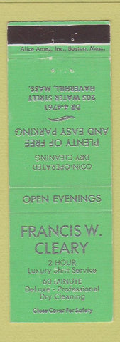 Matchbook Cover - Francis Cleary Cleaning Haverhill MA