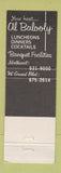 Matchbook Cover - Topinka's Detroit MI Country House