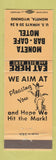 Matchbook Cover - Moneta Bar Cafe Motel Moneta WY