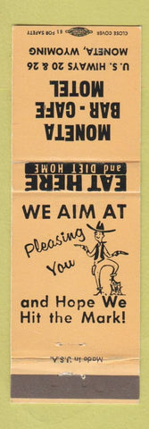 Matchbook Cover - Moneta Bar Cafe Motel Moneta WY