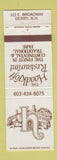 Matchbook Cover - Hoodkroft Restaurant Derry NH