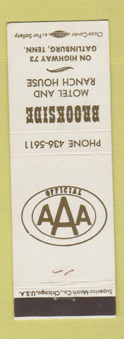 Matchbook Cover - Brookside Motel Ranch House Gatlinburg TN
