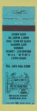Matchbook Cover - Welsh's Restaurant Gorham NH
