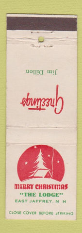 Matchbook Cover - The Lodge East Jaffrey NH Christmas