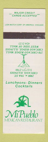 Matchbook Cover - Mi Pueblo Mexican Restaurant Chicago IL