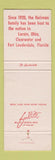 Matchbook Cover - Hubert Heilman food Fort Lauderdale Clearwater FL Lorain OH
