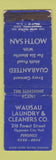 Matchbook Cover - Wausau Laundry Cleaners WI WORN