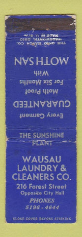 Matchbook Cover - Wausau Laundry Cleaners WI WORN