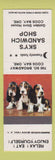 Matchbook Cover - Sky's Sandwich Shop Coos Bay OR Basset Hounds