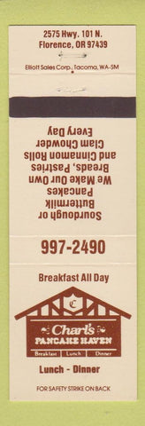 Matchbook Cover - Charl's Pancake Haven Florence OR