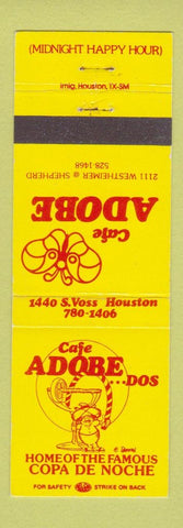 Matchbook Cover - Cafe Adobe Houston TX Mexican