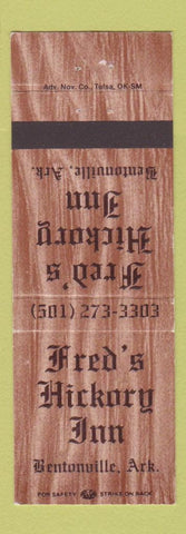 Matchbook Cover - Fred's Hickory Inn Bentonville AR WEAR