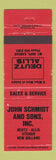 Matchbook Cover - John Schmitz Deutz Allis Mount Hope KS tractors