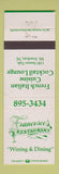 Matchbook Cover - Francesco's Restaurant French Italian Mount Freedom NJ WEAR