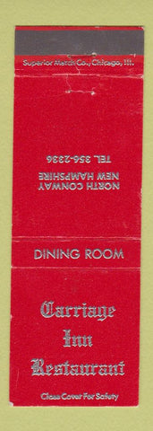 Matchbook Cover - Carriage Inn Restaurant North Conway NH