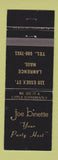 Matchbook Cover - Joe Binette Restaurant Lawrence MA WEAR