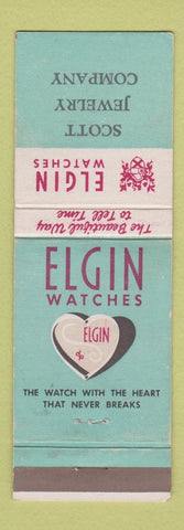 Matchbook Cover - Elgin Watches Scott Jewelry