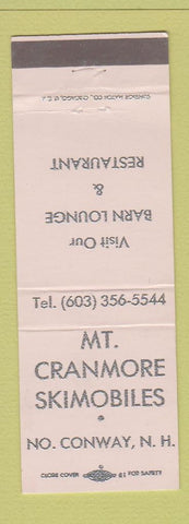 Matchbook Cover - Mount Cranmore Skimobiles North Conway NH