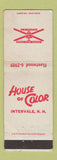 Matchbook Cover - House of Color Intervale NH Crystal Hills Lodge WEAR