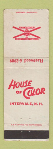 Matchbook Cover - House of Color Intervale NH Crystal Hills Lodge WEAR