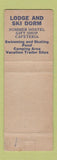Matchbook Cover - House of Color Intervale NH Crystal Hills Lodge WEAR
