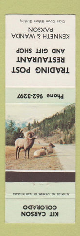 Matchbook Cover - Trading Post Restaurant Gift Shop Kit Carson Colorado